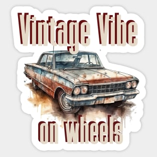 Retro car Sticker